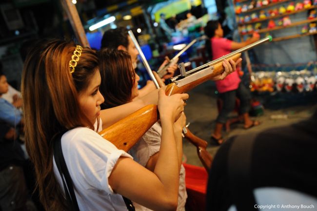 The Shooting Range at a Funfair in Bangkok